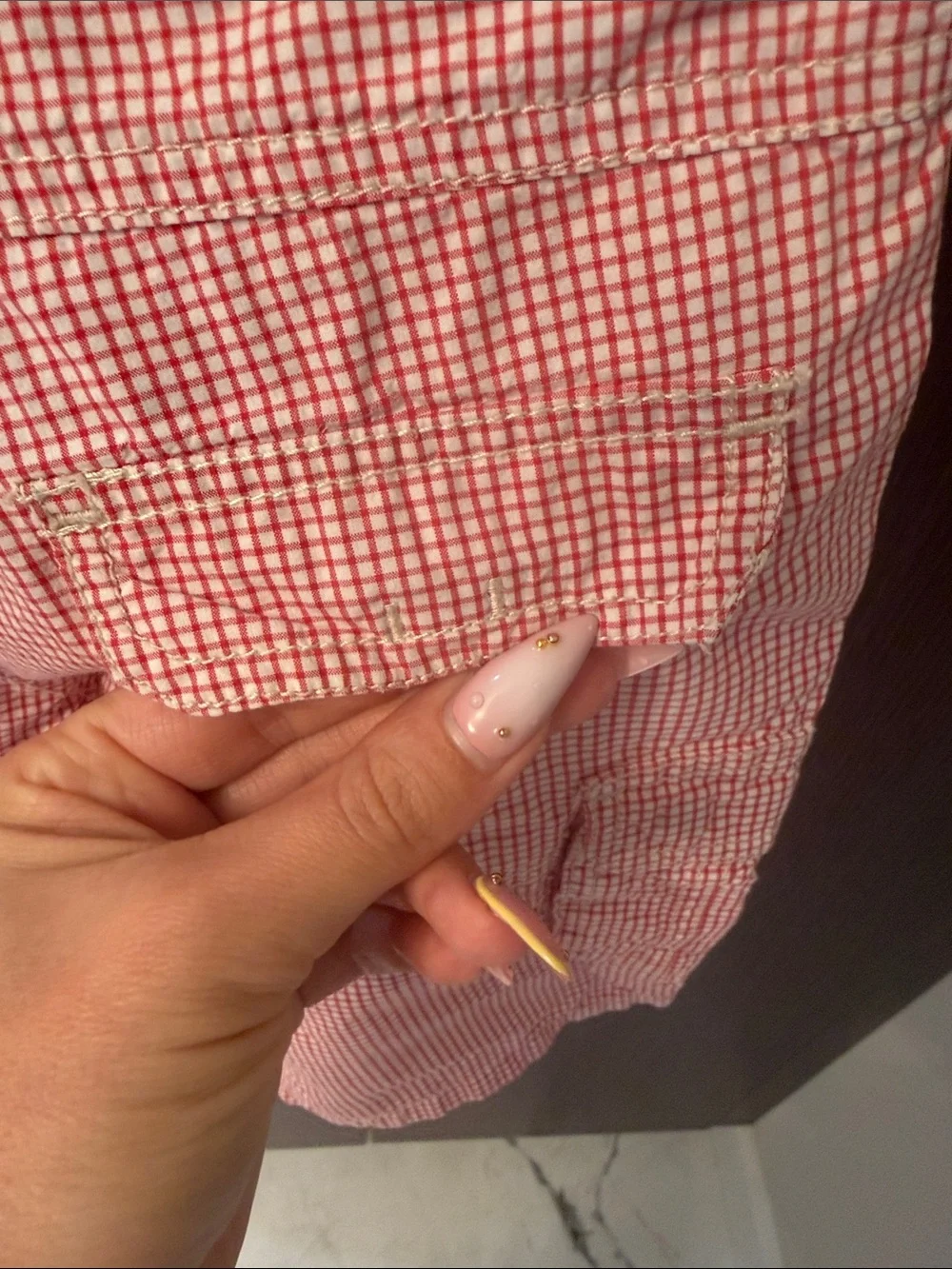 Country Road Red Gingham Cargo Shorts